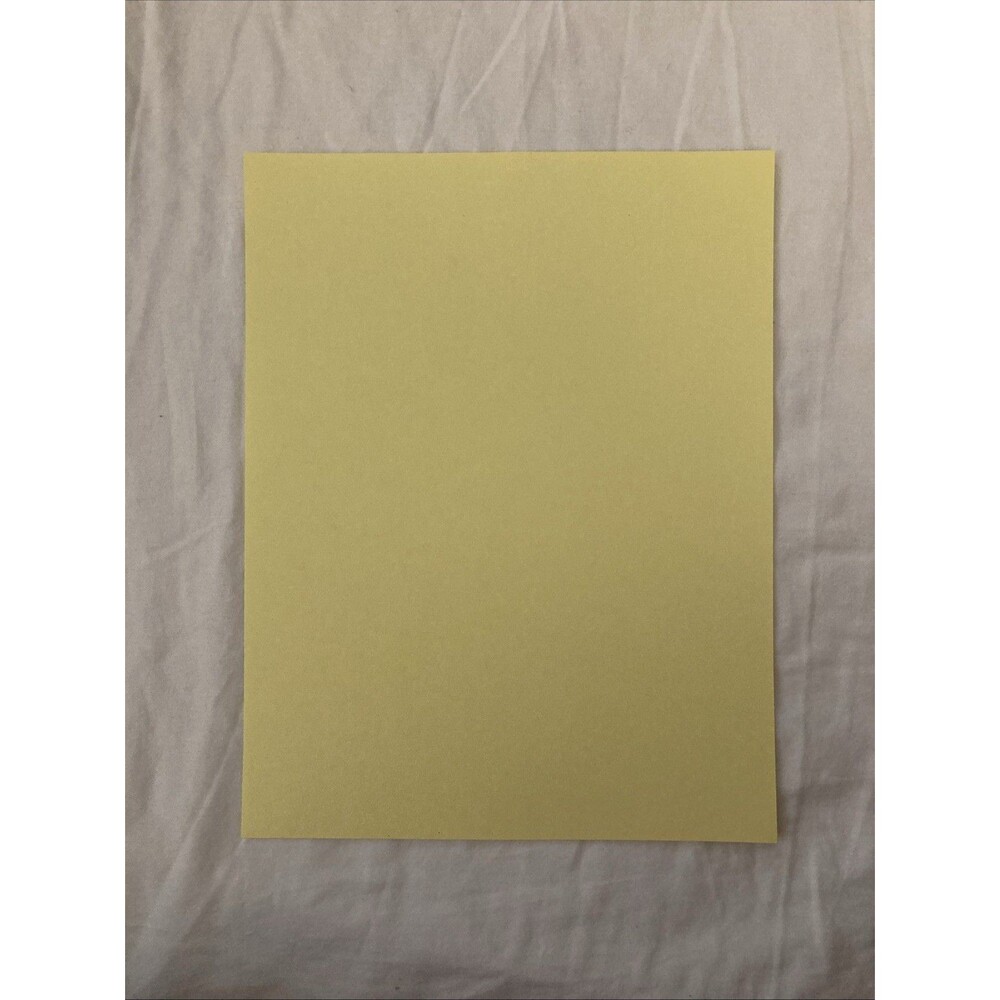 Staples 11” x 8.5” Card Stock  | Yellow | 1 Sheet Only